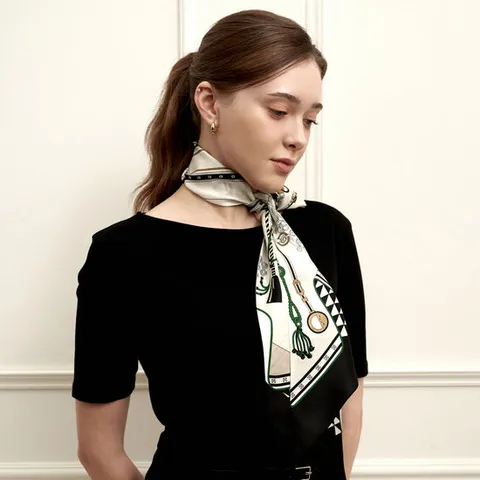 엘르 셀리스 실크 방도 스카프 SE549S305