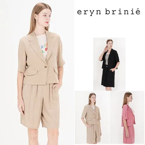 에린브리니에 여성 린넨 블렌디드 상하의 세트