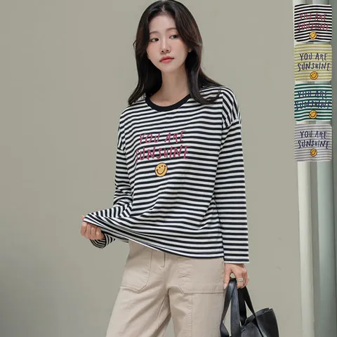 [키첼] [모던핏T]썬즈 스트라이프 긴팔 티셔츠