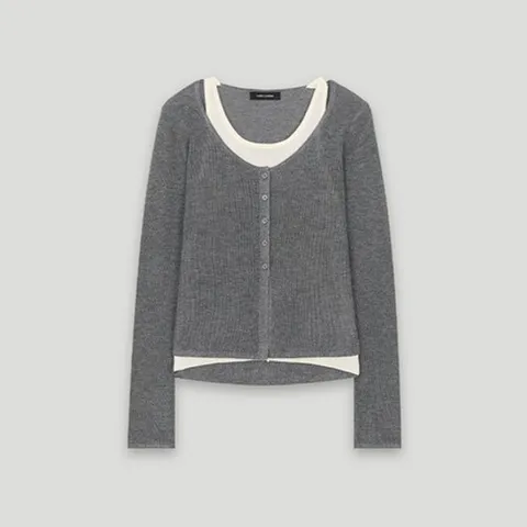 [ 현대백화점 ][코데즈컴바인] 배색 레이어드 니트 (CKC-CD003W8)