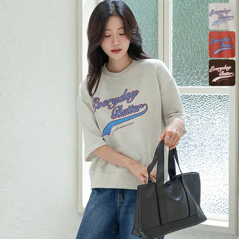 [키첼] [모던핏T]에터 프린팅 7부 티셔츠