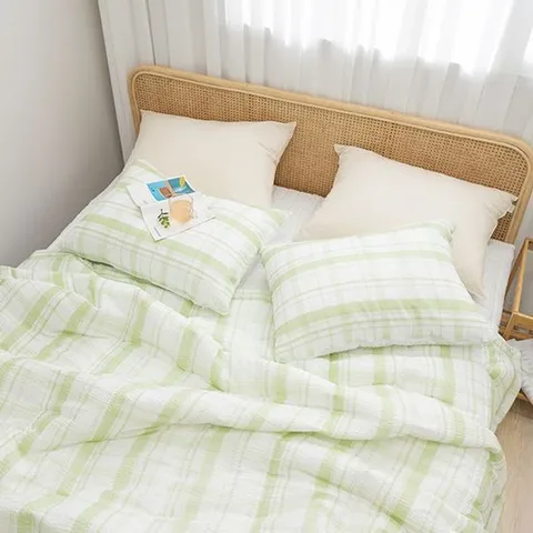 체크 여름 침구 세트 Q 시어서커 이불패드세트 간절기 여름침구세트 시어서커침구 기숙사침구세트 자취생침구세트 이불베개세트 시원한이불베개 여름이불베개세트 베개5070