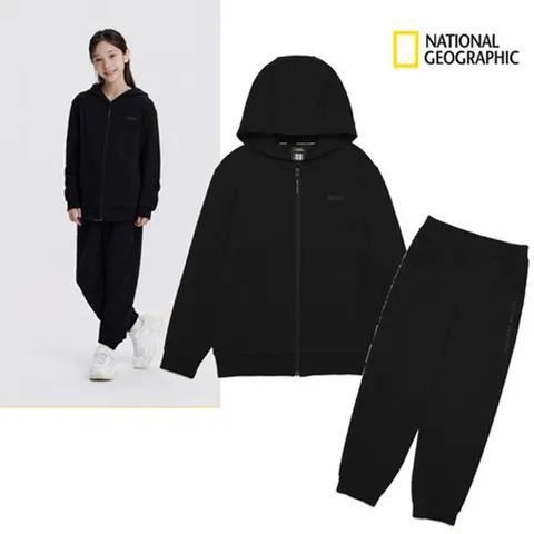 [ 현대백화점 ]내셔널지오그래픽키즈 K253UJP010  UPT010 남여공용 후드집업 트레이닝 바지 세트 170 딜
