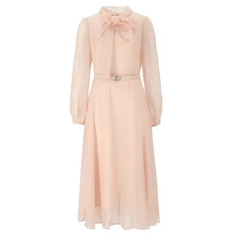 [ 롯데백화점 ][지고트]쉬폰 시스루 리본 A라인 원피스 JR8E0OP143