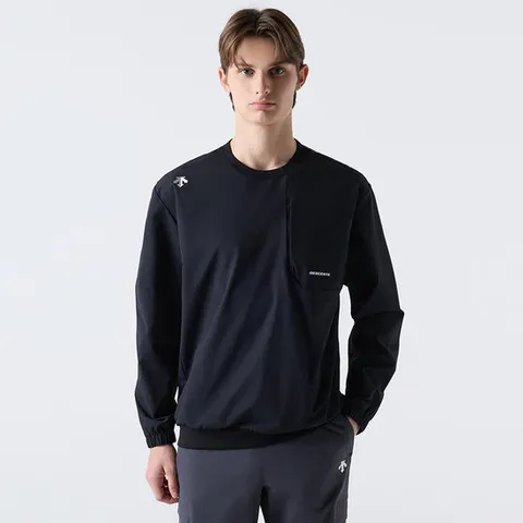 [데상트공식] 트레이닝 우븐 맨투맨 SQ323TWH81