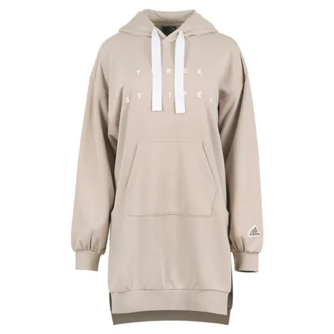 아디다스 여성 WORDING 스웨트 튜닉 후드 롱 긴팔 티셔츠 IA5227