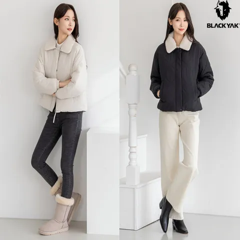 [ 롯데백화점 ]블랙야크 여성 L퍼카라퀼팅패딩자켓 3BYPDFU501