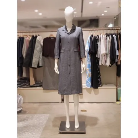 [ 현대백화점 ]더레노마 카라넥 H라인 슬림 원피스 (CF11OP810)