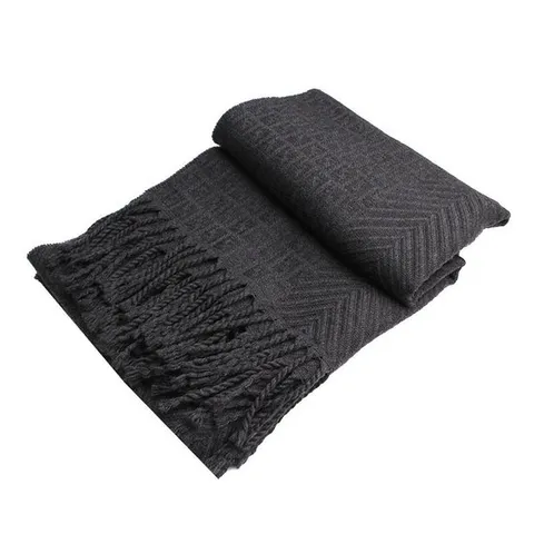 (명품) 펜디 그레이 FF로고 울 머플러