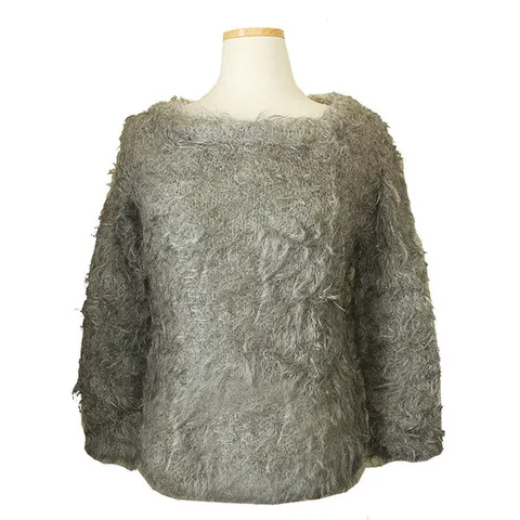 (명품) 바네사 브루노 메탈릭 그레이 부클 니트 55