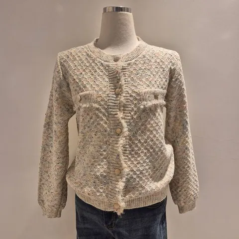 [ 롯데백화점 ][꾸즈]메탈라운드 니트가디건(CS922S6)