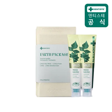 덴티스테 어스패키지 대용량 선물 세트 (마일드 200g 2개)