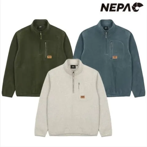 [ AK백화점 ][네파] 남성 후리스 플러피 플리스 하프 집업 티셔츠 7K75464