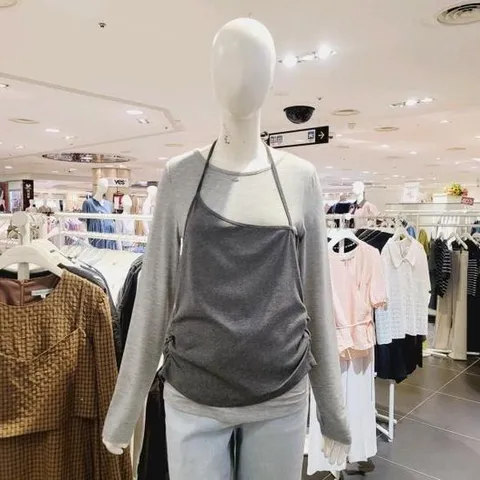 [올리브데올리브]OW5AE820_뷔스티에 레이어드 긴팔티셔츠