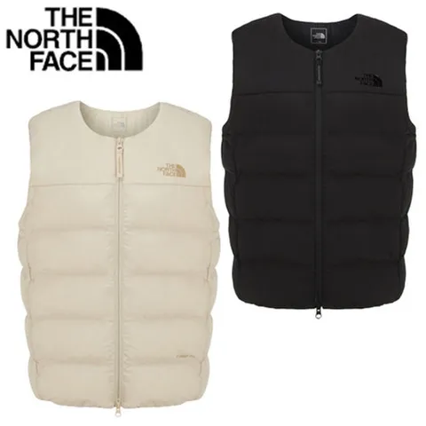 [ 현대백화점 ]노스페이스 NV3NR81 여성 기본 경량 패딩조끼 르위스 T 라운드넥 베스트