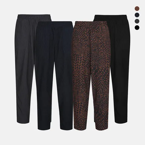 데니스골프 25FW신상 여성 소프트 기모 플리츠 배기핏팬츠_RAQFLPT371