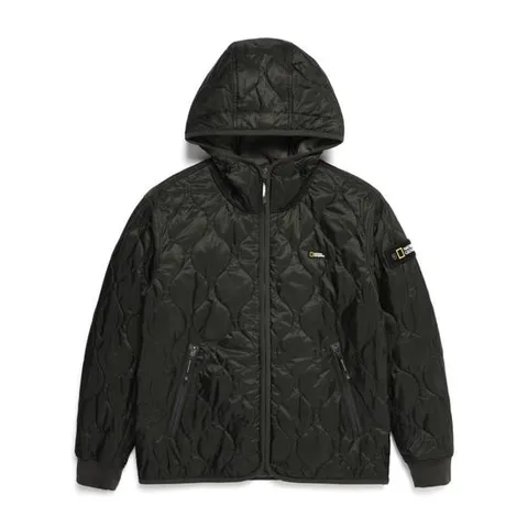 [ 롯데백화점 ]배색 포인트 퀼팅 후디 점퍼 N224UPD040