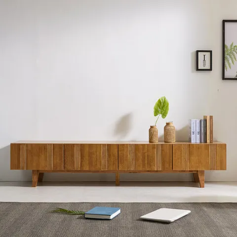 슈퍼홈 비안나 티비다이 원목 낮은 거실장 티비장 2000