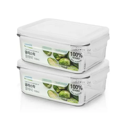 [글라스락][글라스락]글라스락 클래식 화이트에디션 직사각 1100