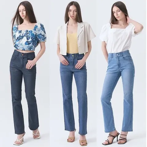 [뱅뱅][뱅뱅]25SS 여성 썸머 라이크라 플레어핏 데님 3종_638102