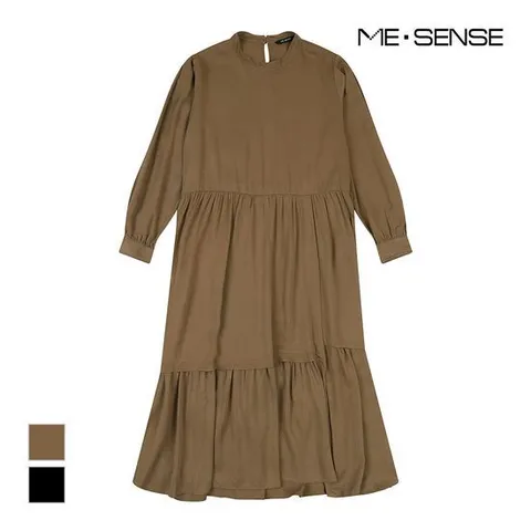 [미센스]MARIO루즈핏 밑단 트임 롱원피스_MB2YOPMD01Z