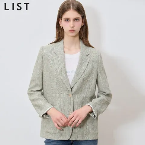 [리스트]MARIO최고급 프리미엄라인 린넨 100 글렌 체크 재킷 (택가격 478000원)