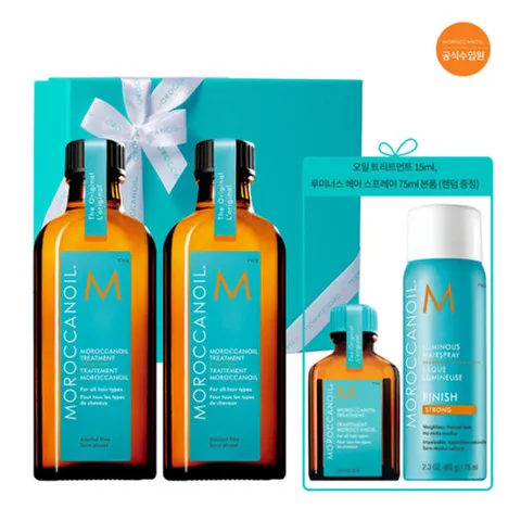 [ 현대백화점 ][모로칸오일 공식수입원] 오일 트리트먼트 100ml 듀오 (+핸드크림 15ml+오일 15ml)