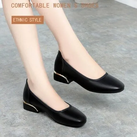 [제이시]제이시 발편한 발볼넓은 3cm 소가죽 여성 펌프스 K351