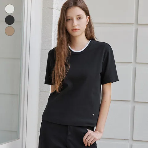 [ 롯데백화점 ][게스]여성 베이직 반팔 티셔츠 OP3K5420