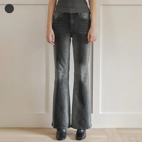 [ 롯데백화점 ][게스]여성 브러쉬 포인트 블랙 플레어 부츠컷 청바지 OP3D5317