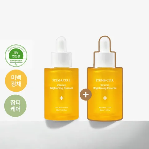 [정가49,800원] 체르엠 스템앤셀 비타민 브라이트닝 에센스 30ml, 2병 / 피부 생기 미백