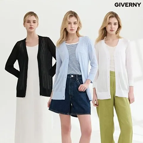 [지베르니]25SS 시스루 글리터 가디건 3종세트