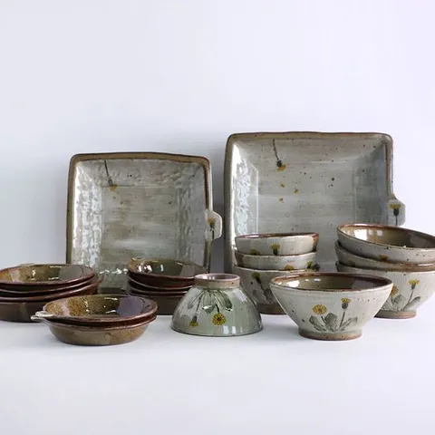 모리민들레 4인 식기세트 B 20p 4인식기세트 홈세트 그릇세트 공기대접 도자기그릇세트 도자기식기 도자기그릇 가족그릇세트 공기대접세트