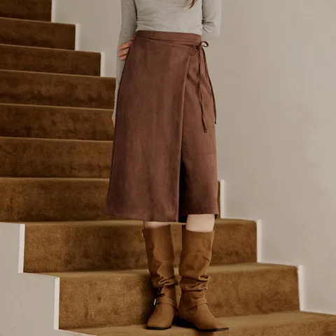 [ 롯데백화점 ]FOCUS   기장선택 랩 스웨이드 큐롯팬츠 PBBF5F1PT7041