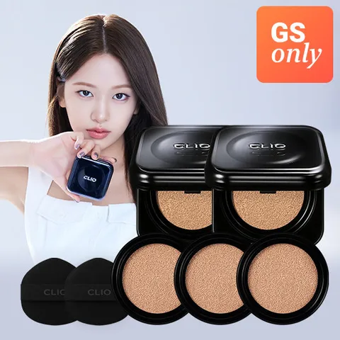 [GS단독]NEW 클리오 킬커버 파운웨어 쿠션 본품2+리필3+퍼프2매