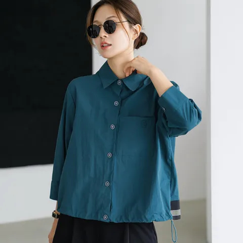 KN211 바스락 8부 셔츠자켓