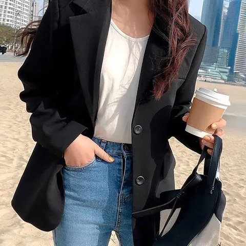 르보에 클래식 오버핏 더블 정장 자켓