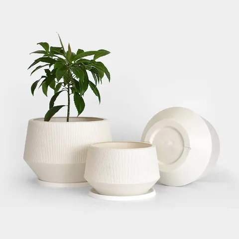 마이플랜트 리브팟 화분 받침 세트 19호 인테리어 플라스틱 분갈이 화분