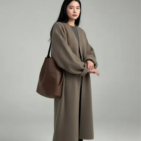 니올라 루즈핏 롱 니트 가디건 롱가디건 여자 겨울 여성 오픈 오버핏