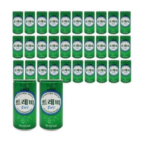 [롯데칠성] 트레비 플레인 190ml 탄산수 30개