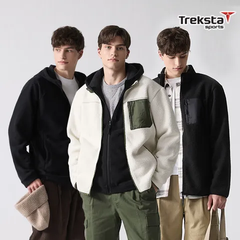 트렉스타 25FW 최신상 남성 플리스재킷+후드티셔츠 총 2종 세트