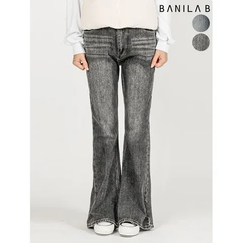 [바닐라비]여성 워싱 데님 부츠컷 팬츠