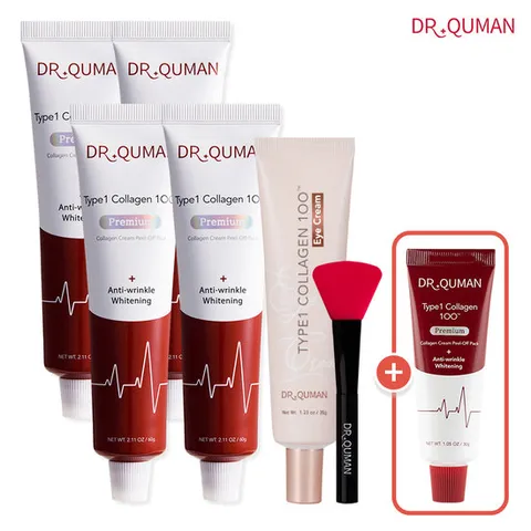 닥터큐먼 프리미엄 Type1 콜라겐 크림팩 (60g*4+30g*1+아이크림+스파출러)