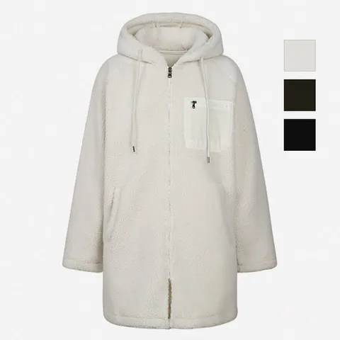 [뱅뱅] 공용 후드 플리스 롱 집업점퍼 (NUI506)