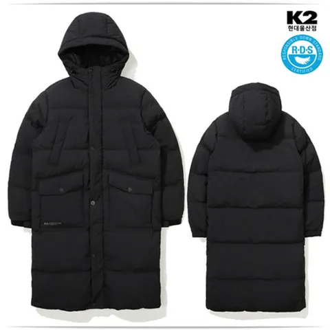 [ 현대백화점 ]K2 행사 남성 겨울용 롱 야상 벤치 다운 KMW24583US