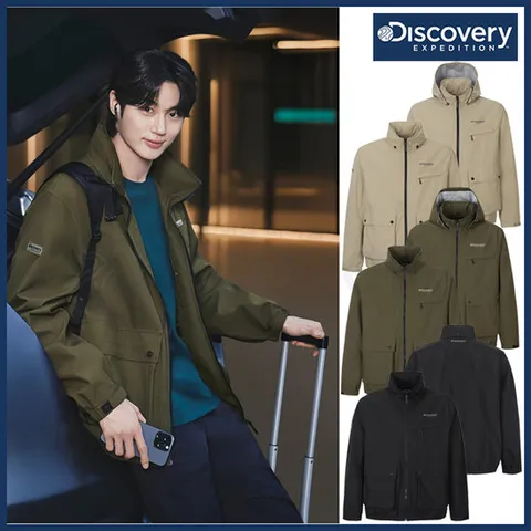 [ 롯데백화점 ]디스커버리 25년 가을 신상 남성 베르텍스 하이넥 블루종 사파리 워크자켓/변우석 야상점퍼/세미오버핏/기능성캐주얼 DMWJ27054-DXMIA