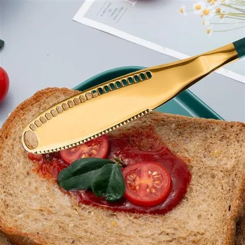 리크플 버터스프레더 골드녹색 버터나이프 2P세트 스텐버터나이프 스텐버터칼