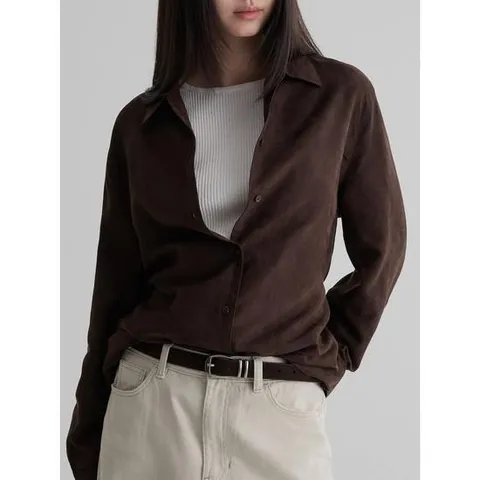 (355964LY3D) [에잇세컨즈] 스웨이드 셔켓  브라운