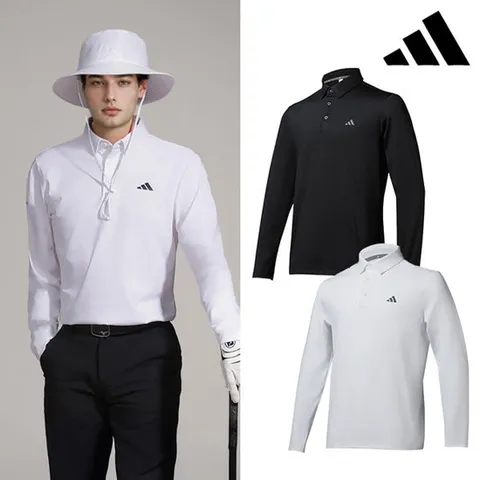 [셋업세트] 긴팔 남성 골프 카라티셔츠 남자 골프웨어 + 아디다스 코어 보스 골프바지