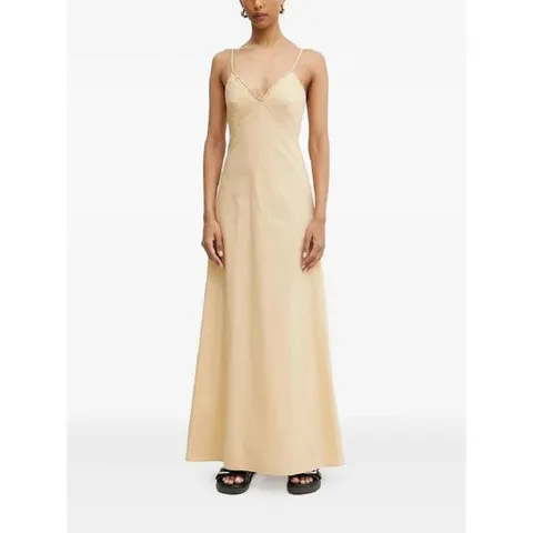 25 FW 페트리지아페페 스파게티 스트랩 V넥 맥시 드레스 2A2884A9B9 TP441638458